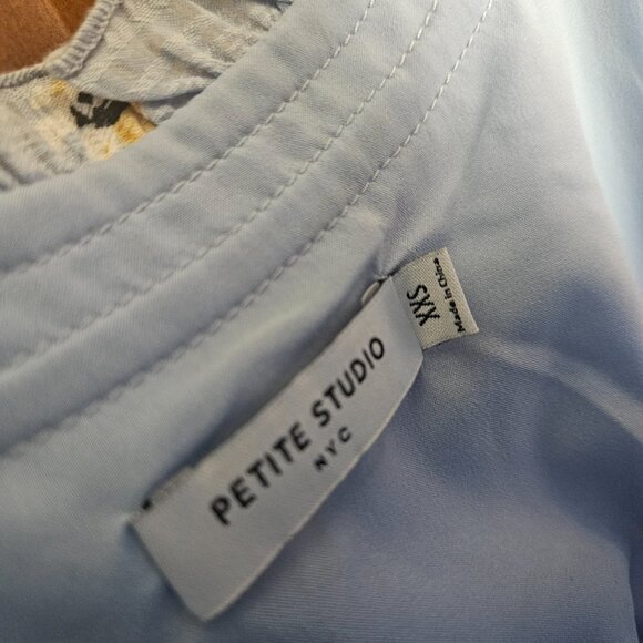 Petite Studio NYC Daisy Blue Floral Midi Dress XXS - Picture 2 of 2